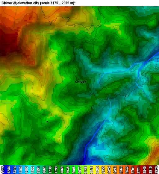 Chivor elevation map