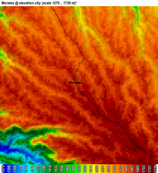 Morales elevation map