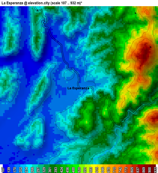 La Esperanza elevation map