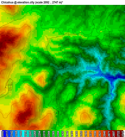 Chicahua elevation map