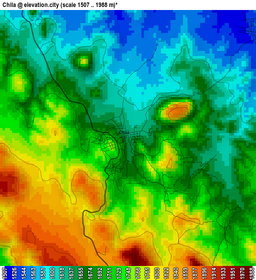 Chila elevation map
