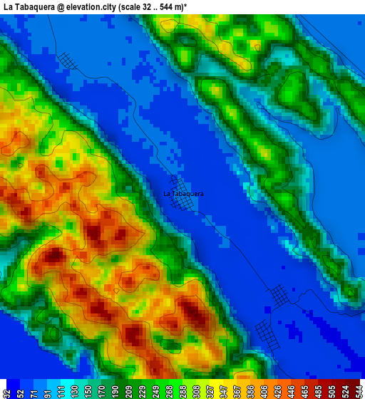 La Tabaquera elevation map