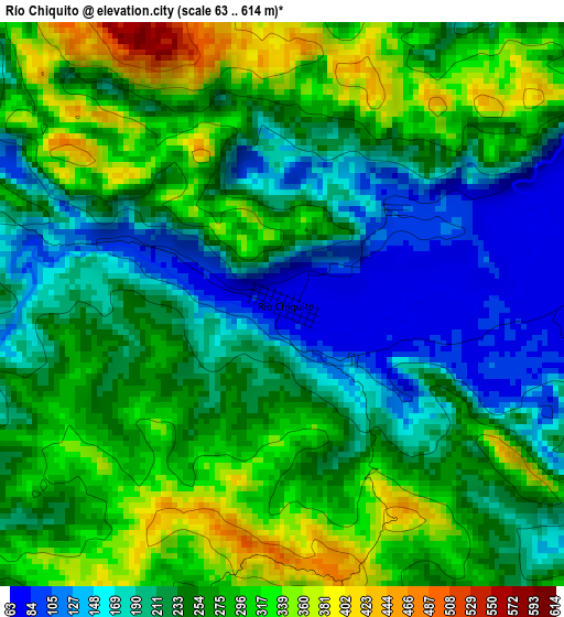 Río Chiquito elevation map