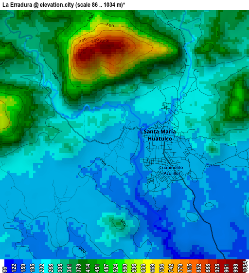 La Erradura elevation map