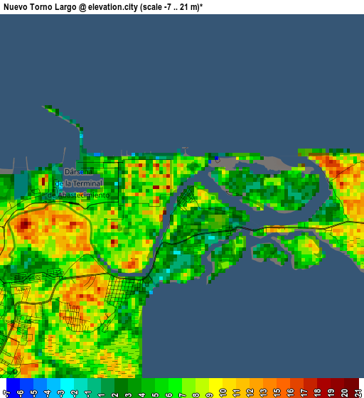 Nuevo Torno Largo elevation map