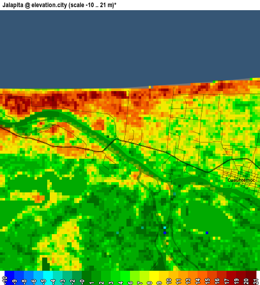 Jalapita elevation map