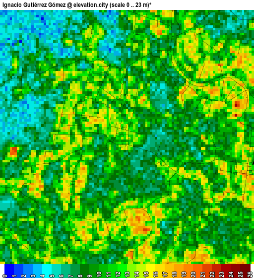 Ignacio Gutiérrez Gómez elevation map