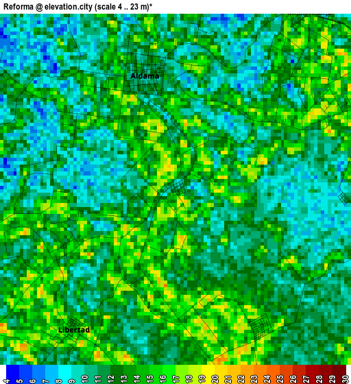 Reforma elevation map