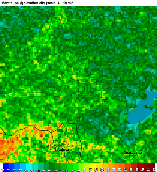 Mazateupa elevation map