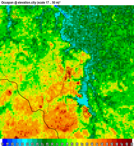 Ocuapan elevation map