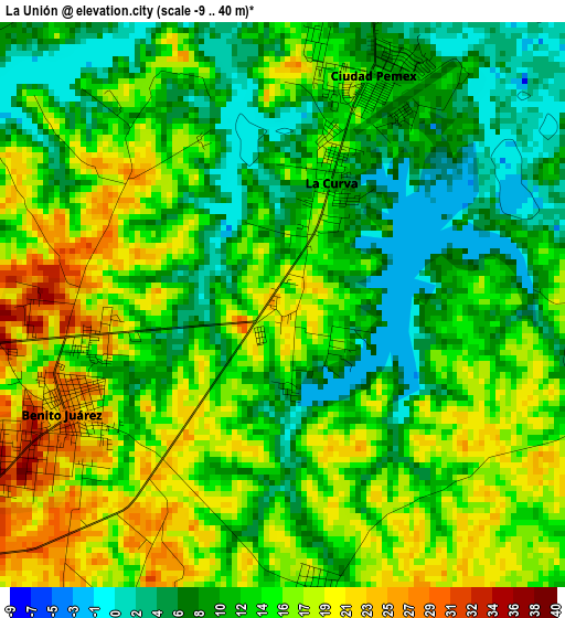 La Unión elevation map