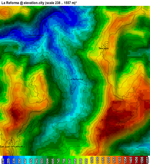 La Reforma elevation map