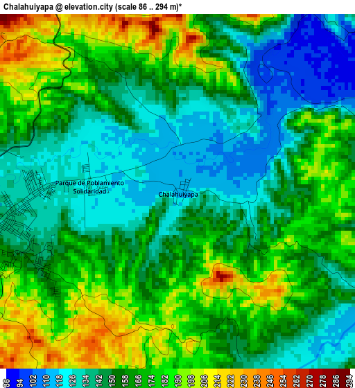 Chalahuiyapa elevation map