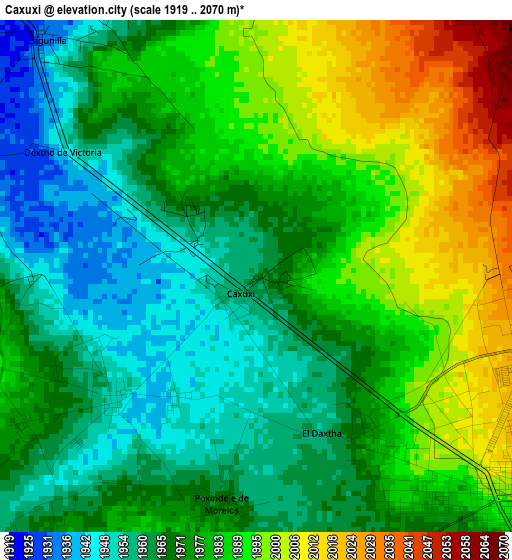 Caxuxi elevation map