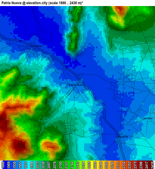 Patria Nueva elevation map