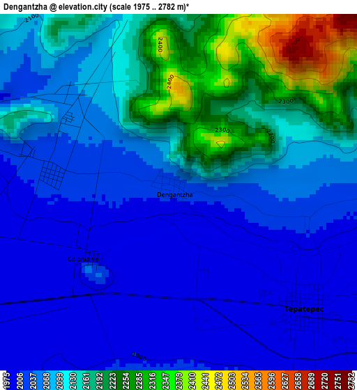 Dengantzha elevation map