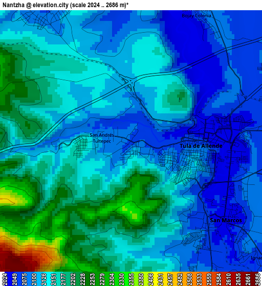 Nantzha elevation map