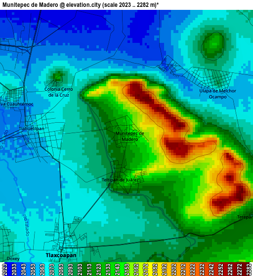 Munitepec de Madero elevation map