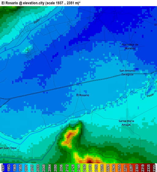 El Rosario elevation map