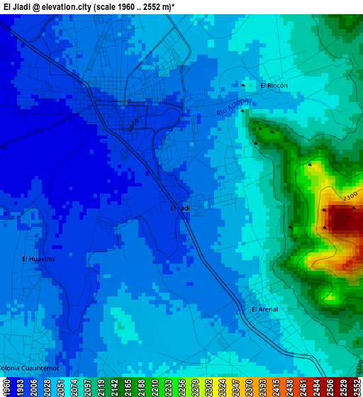 El Jiadi elevation map