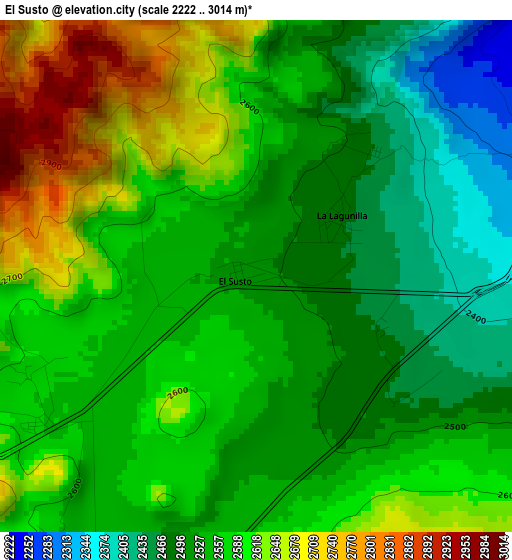 El Susto elevation map