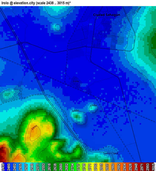 Irolo elevation map