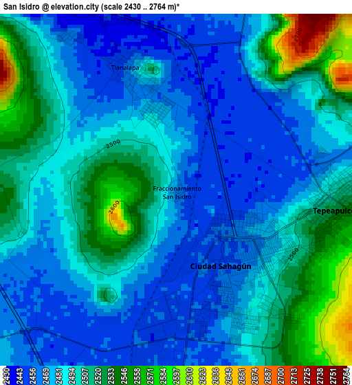 San Isidro elevation map