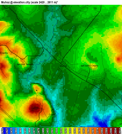 Muñoz elevation map