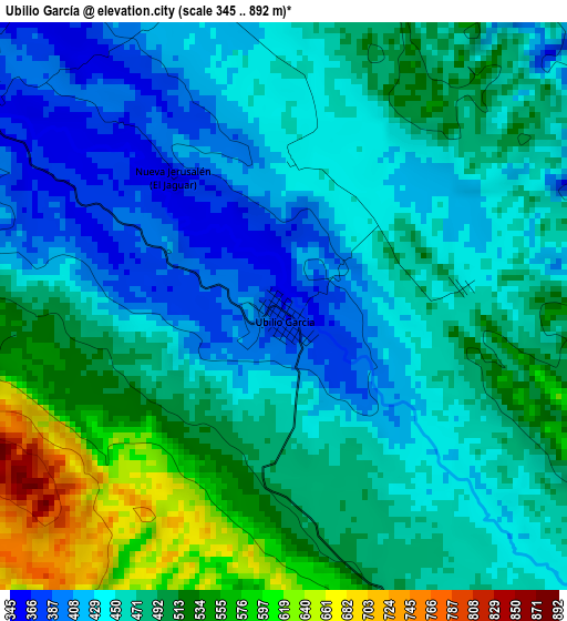 Ubilio García elevation map