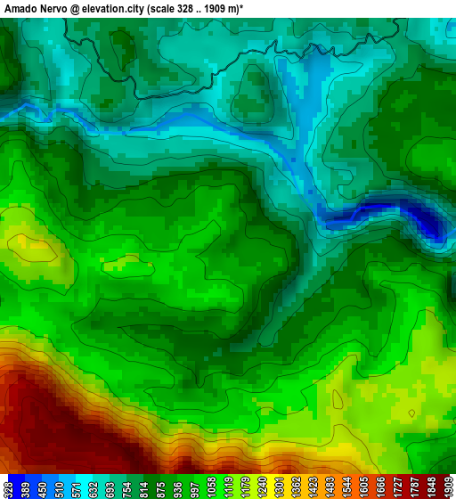 Amado Nervo elevation map