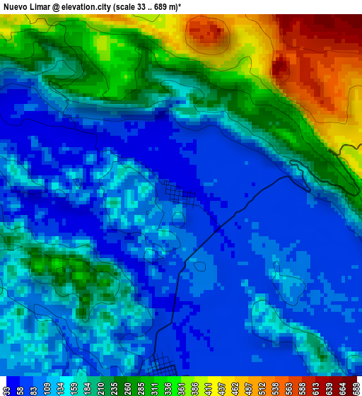 Nuevo Limar elevation map