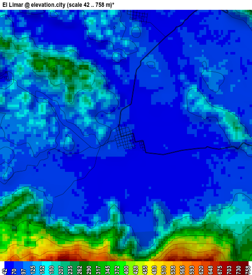 El Limar elevation map