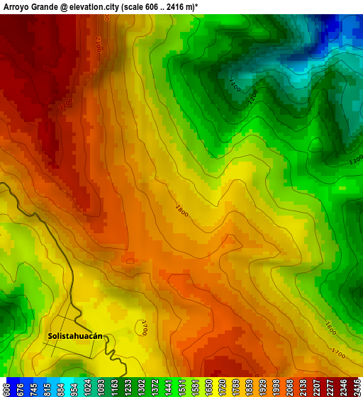 Arroyo Grande elevation map