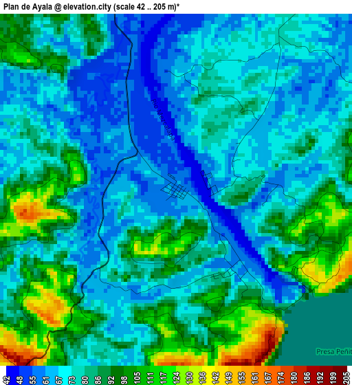 Plan de Ayala elevation map