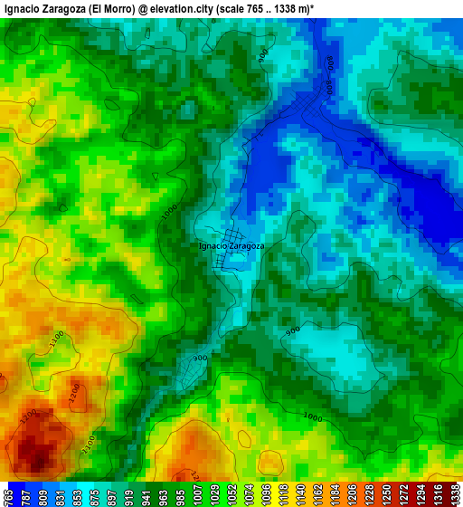 Ignacio Zaragoza (El Morro) elevation map