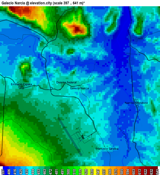 Galecio Narcia elevation map