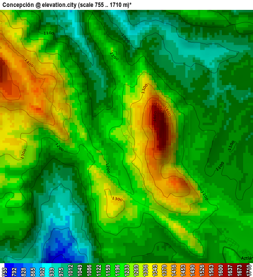 Concepción elevation map