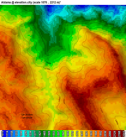 Aldama elevation map