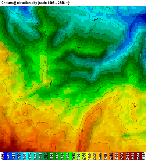 Chalam elevation map