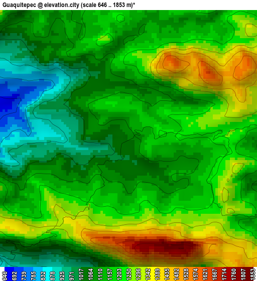 Guaquitepec elevation map