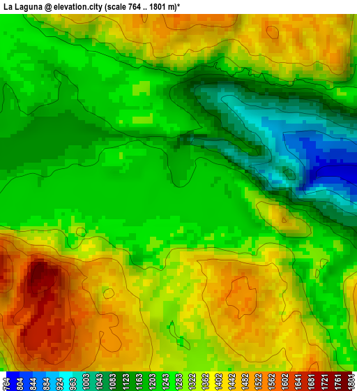 La Laguna elevation map