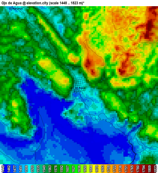 Ojo de Agua elevation map