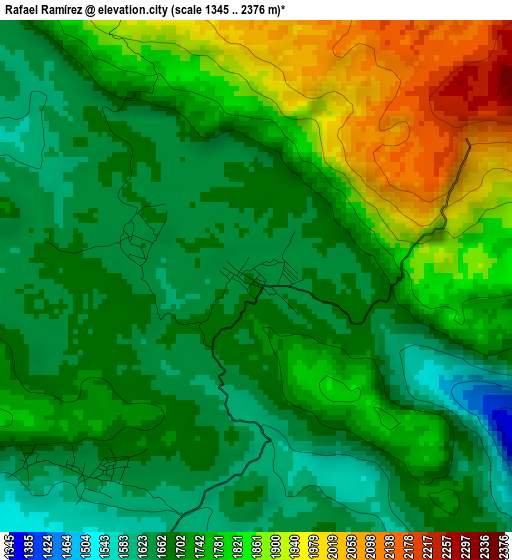 Rafael Ramírez elevation map