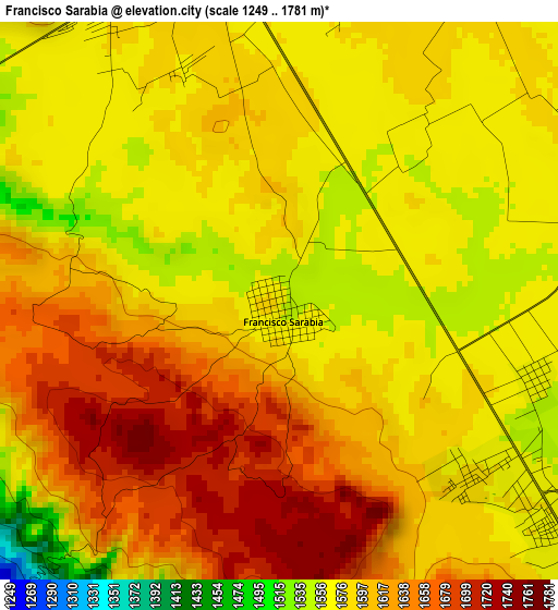 Francisco Sarabia elevation map