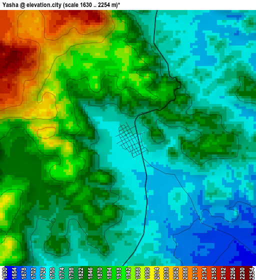 Yasha elevation map