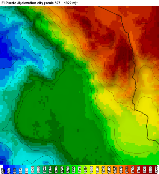 El Puerto elevation map