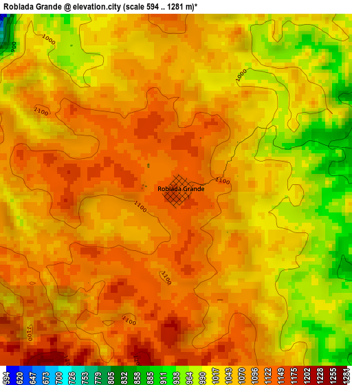 Roblada Grande elevation map