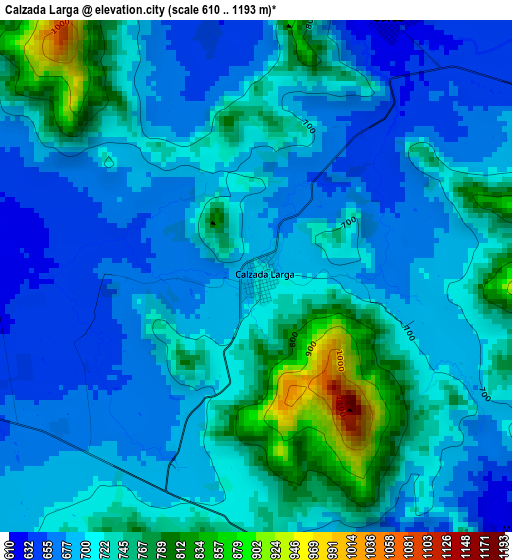 Calzada Larga elevation map