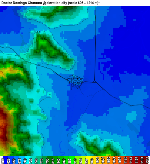 Doctor Domingo Chanona elevation map