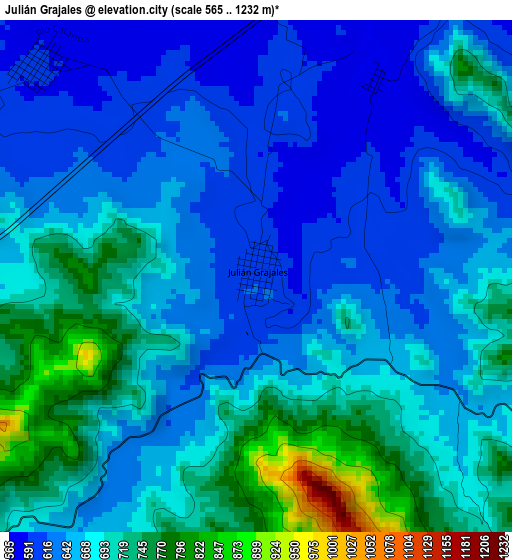 Julián Grajales elevation map